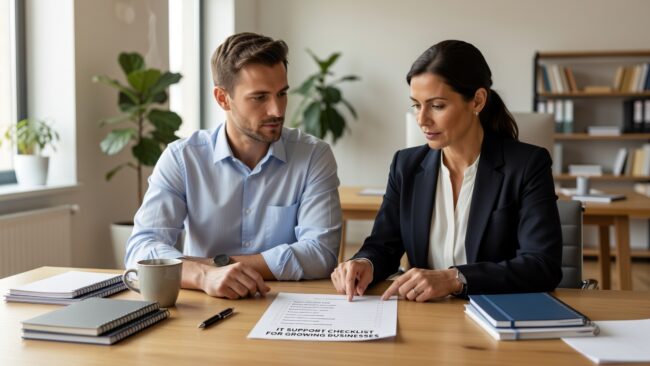 IT Support Checklist for Growing Businesses Featured Image Use this IT support checklist for growing businesses to find coverage gaps, reduce downtime, and make smarter decisions about your technology setup.