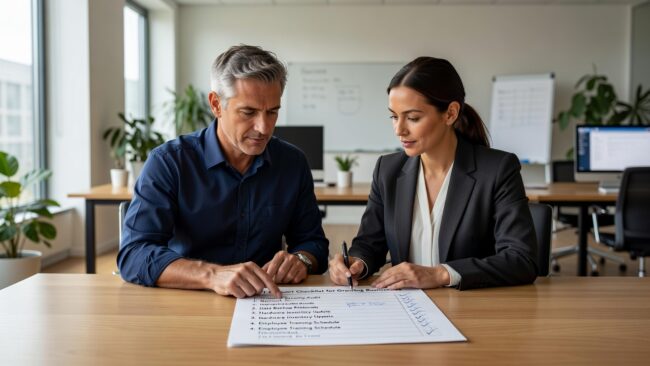 IT Support Checklist for Growing Businesses Featured Image A practical IT support checklist for growing businesses covering help desk, backups, cybersecurity, network reliability, and vendor management.