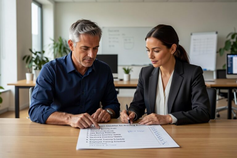 IT Support Checklist for Growing Businesses Featured Image A practical IT support checklist for growing businesses covering help desk, backups, cybersecurity, network reliability, and vendor management.