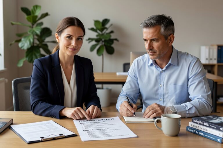 IT Support Checklist for Growing Businesses Featured Image Use this IT support checklist for growing businesses to identify gaps in backup, security, help desk, and network reliability before they cause downtime.