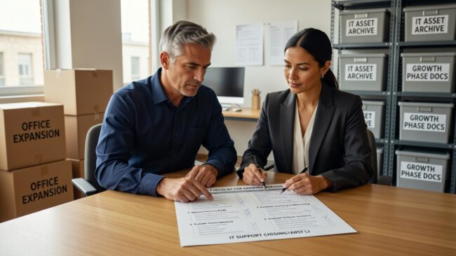 IT Support Checklist for Growing Businesses Featured Image Use this IT support checklist for growing businesses to find backup gaps, security blind spots, and network risks before they cause downtime.