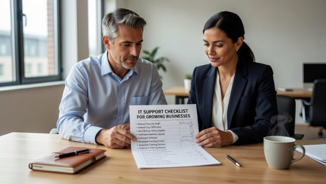 IT Support Checklist for Growing Businesses Featured Image Use this IT support checklist for growing businesses to find gaps in backup, security, vendor management, and network reliability before they cause downtime.