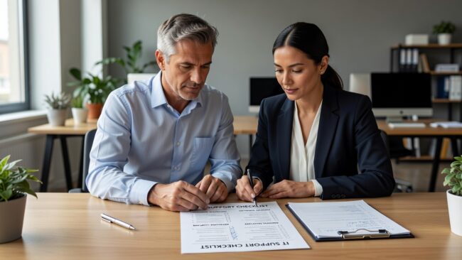 IT Support Checklist for Growing Businesses Featured Image A practical IT support checklist for growing businesses—covering help desk, network reliability, cybersecurity, backups, and IT planning.