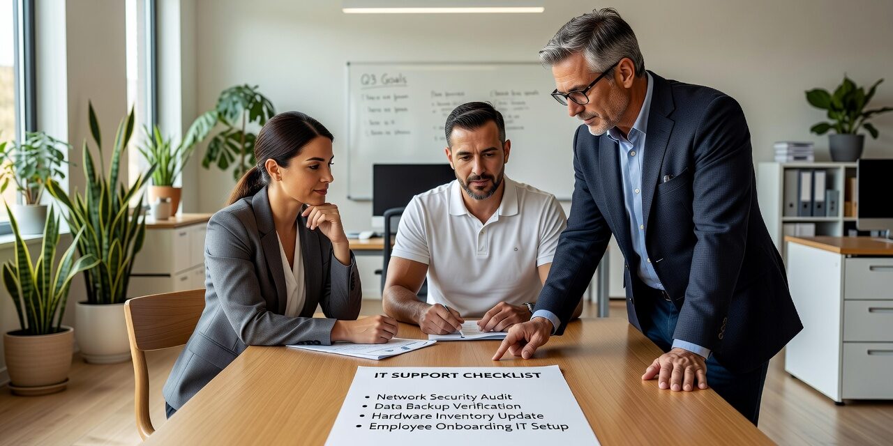 IT Support Checklist for Growing Businesses Featured Image Use this IT support checklist for growing businesses to find the gaps in help desk, cybersecurity, backups, and vendor coverage before they cause problems.