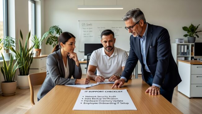 IT Support Checklist for Growing Businesses Featured Image Use this IT support checklist for growing businesses to find the gaps in help desk, cybersecurity, backups, and vendor coverage before they cause problems.