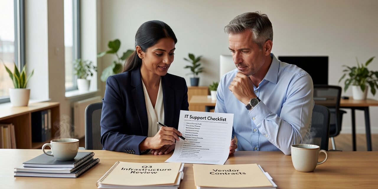 Use this IT support checklist to find gaps in help desk, network, backup, and security before they become bigger problems for your growing business.
