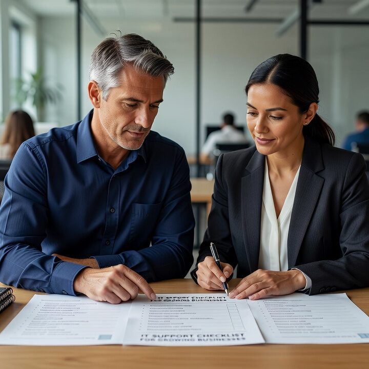 IT Support Checklist for Growing Businesses Featured Image A practical IT support checklist for growing businesses—covering user accounts, backups, help desk, network reliability, and common gaps to fix before they cause problems.