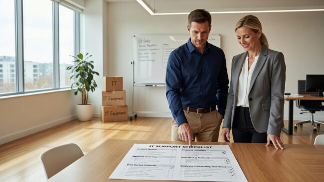 IT Support Checklist for Growing Businesses Featured Image A practical IT support checklist for growing businesses covering backups, cybersecurity, documentation, and planning—without the technical jargon.