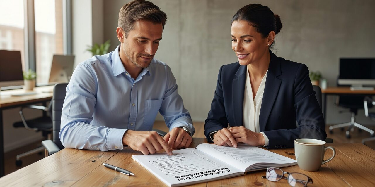IT Support Checklist for Growing Businesses Featured Image A practical IT support checklist for growing businesses—covering help desk, cybersecurity, backups, network reliability, and planning gaps to address now.