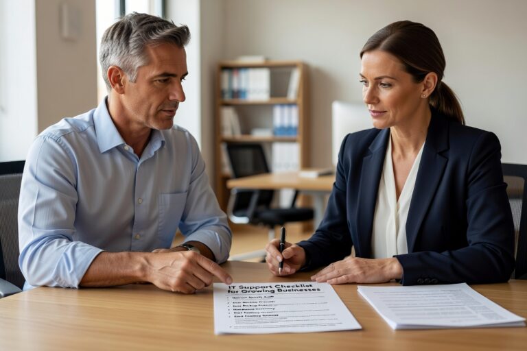 IT Support Checklist for Growing Businesses Featured Image Use this IT support checklist to identify gaps in help desk, security, backups, and vendor management before they affect your business operations.