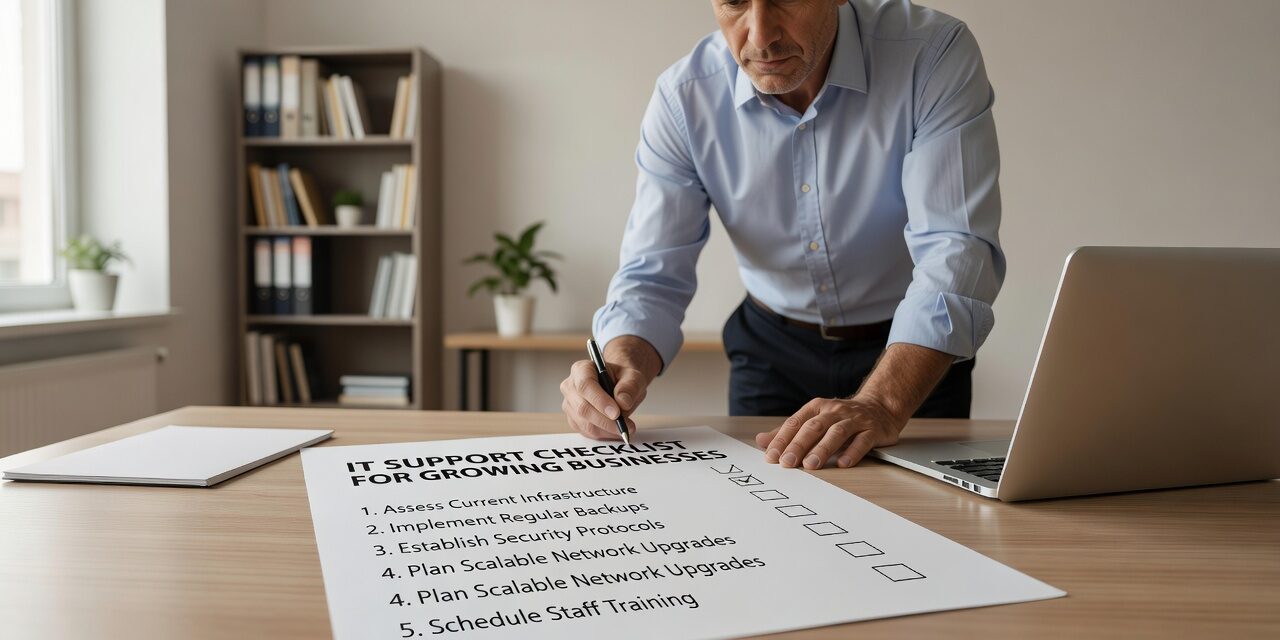 Use this IT support checklist to find gaps in help desk coverage, security, backups, and vendor accountability before they cause real problems.