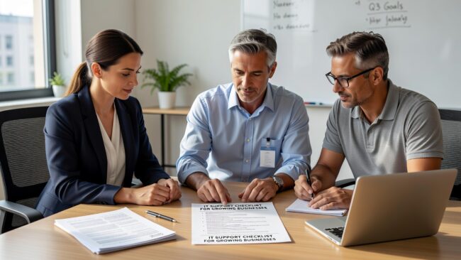IT Support Checklist for Growing Businesses Featured Image Use this practical IT support checklist to find gaps in your setup before they cause downtime, security issues, or operational problems.