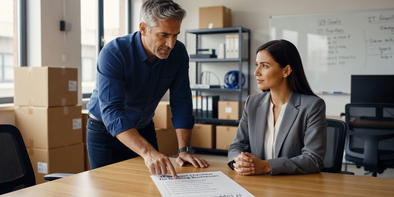 IT Support Checklist for Growing Businesses Featured Image A practical IT support checklist for growing businesses covering help desk, cybersecurity, backups, network reliability, and IT planning.