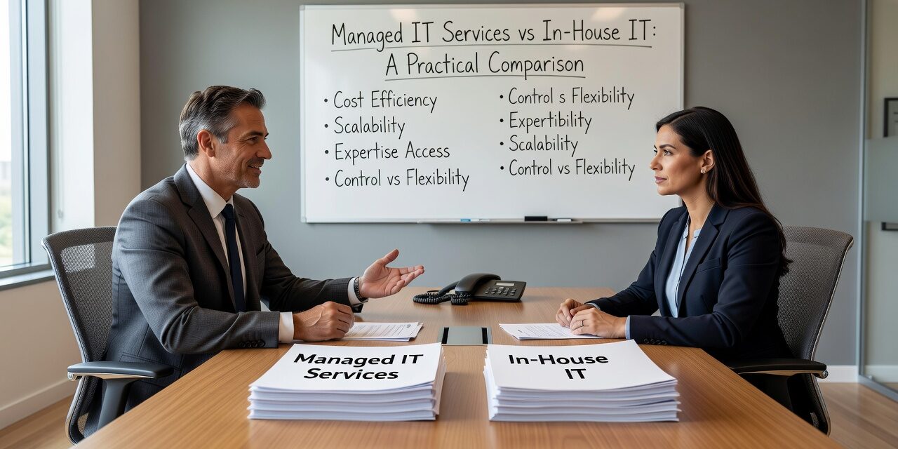 Managed IT services vs in-house IT: a plain-language comparison to help growing businesses choose the right model for their size and needs.
