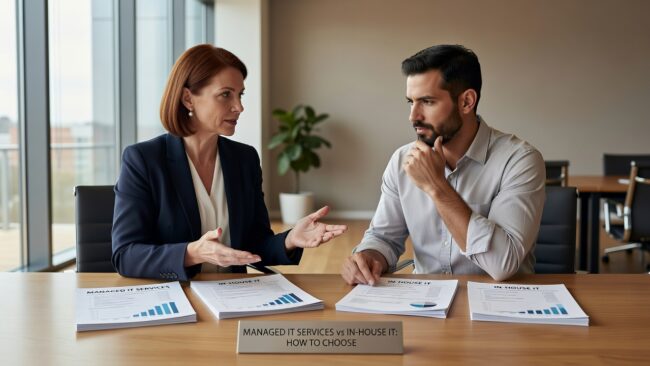 Weighing managed IT services vs in-house IT? This guide breaks down the real tradeoffs to help business leaders make the right call for their team.