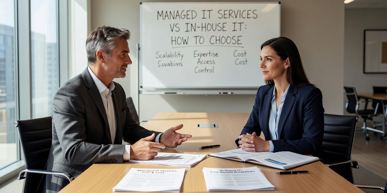 Managed IT Services vs In-House IT: How to Choose Featured Image Weighing managed IT services vs in-house IT? Compare real costs, coverage gaps, and decision factors to find the right model for your business.