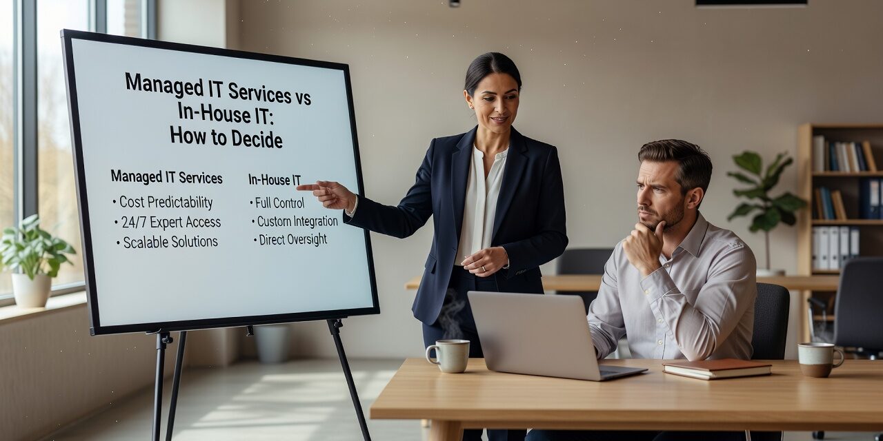 Managed IT Services vs In-House IT: How to Decide Featured Image Comparing managed IT services vs in-house IT? Learn the real trade-offs in cost, coverage, and risk to make the right call for your business.