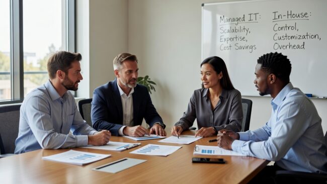 Managed IT Services vs In-House IT: How to Decide Featured Image Comparing managed IT services vs in-house IT? This guide helps business owners weigh real costs, coverage gaps, and when each model makes sense.