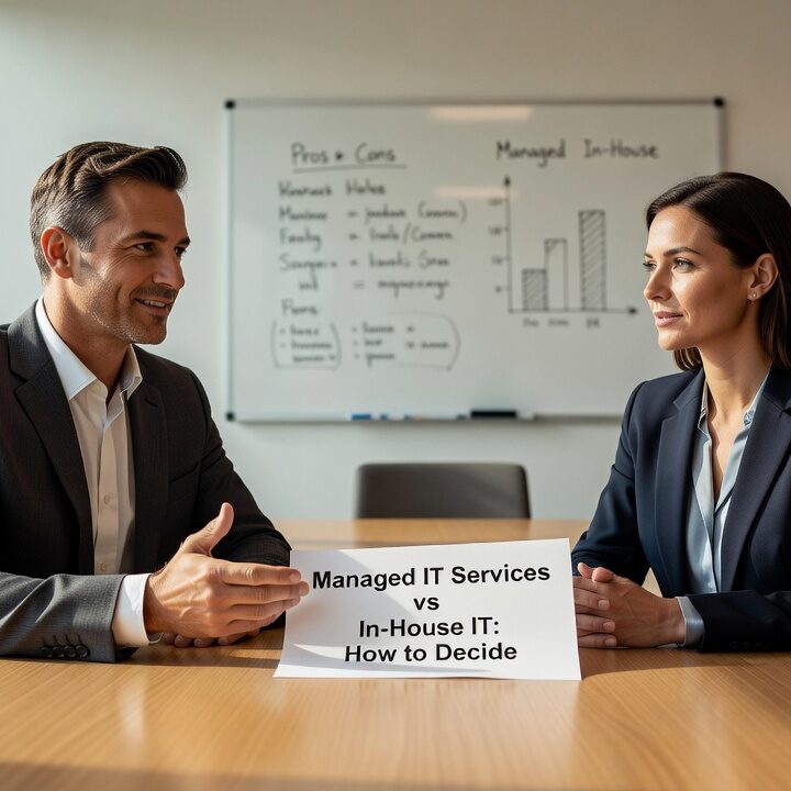 Managed IT Services vs In-House IT: How to Decide Featured Image Weighing managed IT services vs in-house IT? Here's a practical, cost-honest breakdown to help business leaders make the right call for their team.