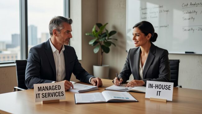 Managed IT Services vs In-House IT: How to Decide Featured Image Weighing managed IT services vs in-house IT? This guide helps business owners and managers make a practical, informed decision based on real operational needs.