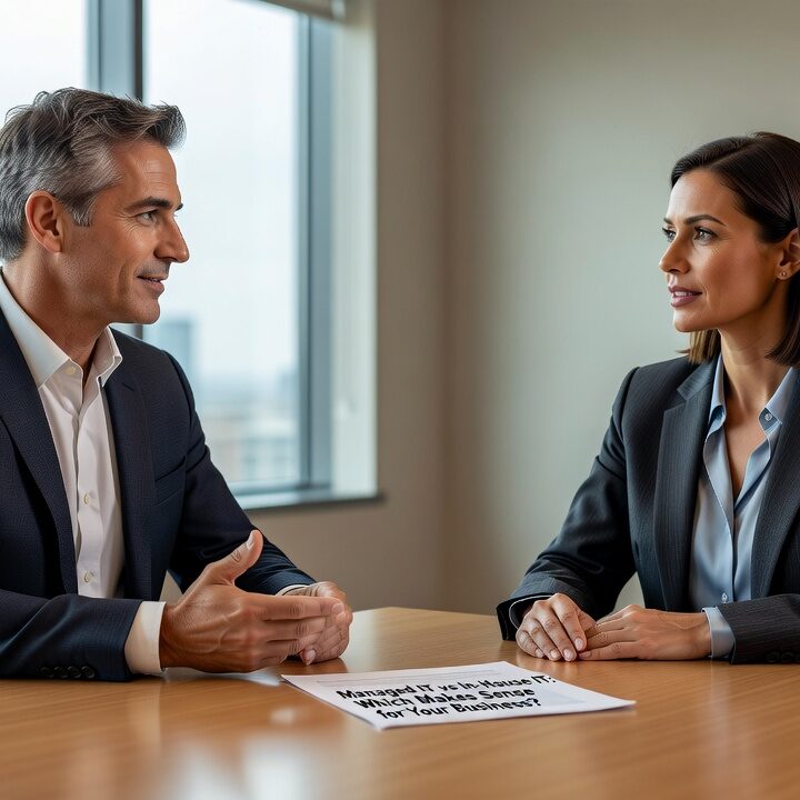 Comparing managed IT services vs in-house IT? See how coverage, cost, and risk stack up for companies with 25–100 employees before you decide.