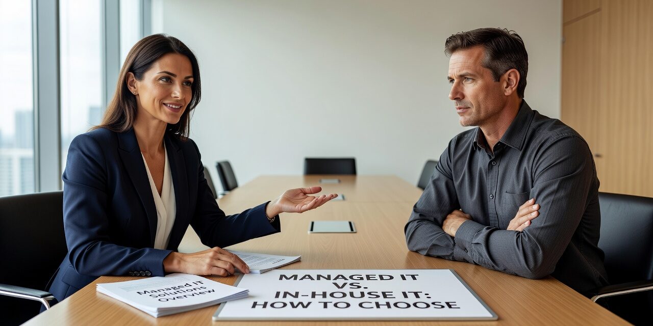 Managed IT vs. In-House IT: How to Choose Featured Image Managed IT vs. in-house IT: understand the real differences, common decision mistakes, and how to choose the right model for your growing business.