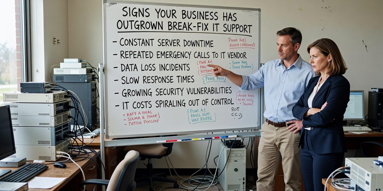 Signs Your Business Has Outgrown Break-Fix IT Support Featured Image Recognize the signs your business has outgrown break-fix IT support before it causes downtime, security gaps, or unplanned costs.
