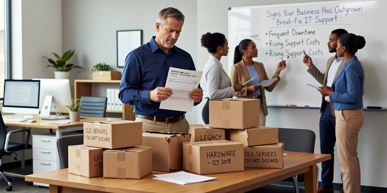 Signs Your Business Has Outgrown Break-Fix IT Support Featured Image Recurring IT problems, unpredictable costs, slow response times — learn the signs your business has outgrown break-fix IT support and what to do next.