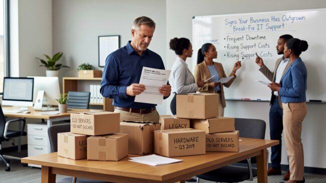 Signs Your Business Has Outgrown Break-Fix IT Support Featured Image Recurring IT problems, unpredictable costs, slow response times — learn the signs your business has outgrown break-fix IT support and what to do next.