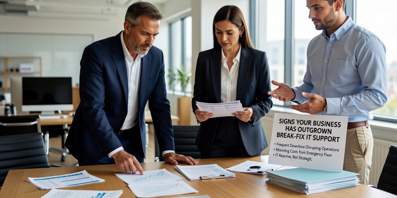 Signs Your Business Has Outgrown Break-Fix IT Support Featured Image Recurring IT problems, no proactive monitoring, slow response times — here are the clearest signs your business has outgrown break-fix IT support.