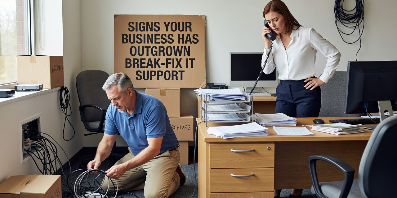 Recurring outages, unresolved tickets, and no recovery plan are signs your business has outgrown break-fix IT support. Here's how to assess your situation.