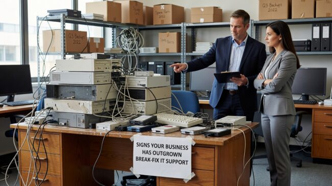 Signs Your Business Has Outgrown Break-Fix IT Support Featured Image Still using break-fix IT support? Learn the clear signs your business has outgrown it and what a proactive support model actually changes.