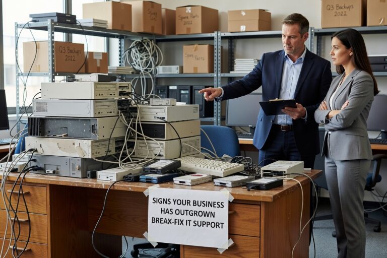 Signs Your Business Has Outgrown Break-Fix IT Support Featured Image Still using break-fix IT support? Learn the clear signs your business has outgrown it and what a proactive support model actually changes.