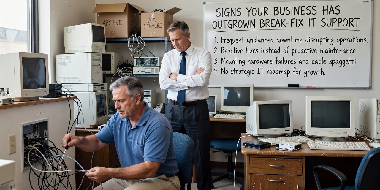 Signs Your Business Has Outgrown Break-Fix IT Support Featured Image Still using break-fix IT? Learn the clearest signs your business has outgrown that model and what a smarter IT support approach looks like.