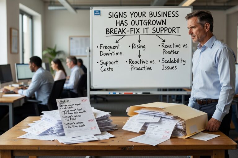 Signs Your Business Has Outgrown Break-Fix IT Support Featured Image Recognize the signs your business has outgrown break-fix IT support and learn when it's time to switch to a more proactive approach.