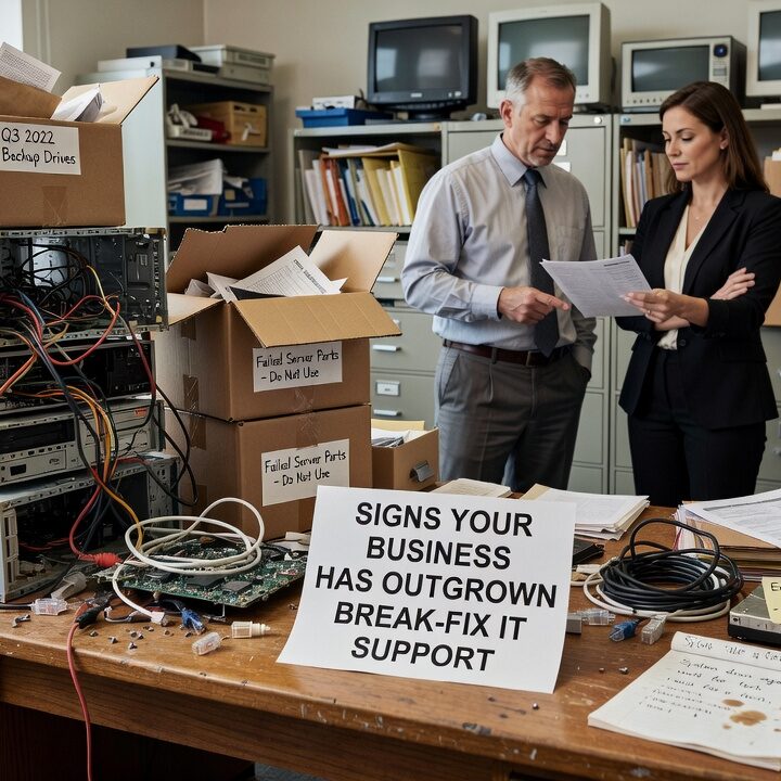 Signs Your Business Has Outgrown Break-Fix IT Support Featured Image Recurring IT problems, slow response times, and no documentation are signs your business has outgrown break-fix IT support. Here's how to recognize them.