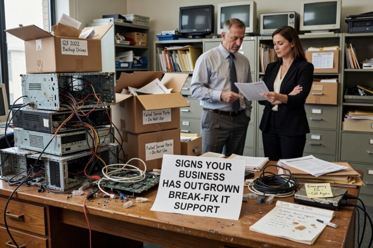 Recurring IT problems, slow response times, and no documentation are signs your business has outgrown break-fix IT support. Here's how to recognize them.