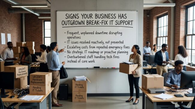 Signs Your Business Has Outgrown Break-Fix IT Support Featured Image Still using break-fix IT support? Learn the key signs your business has outgrown it and what a smarter IT support model looks like.