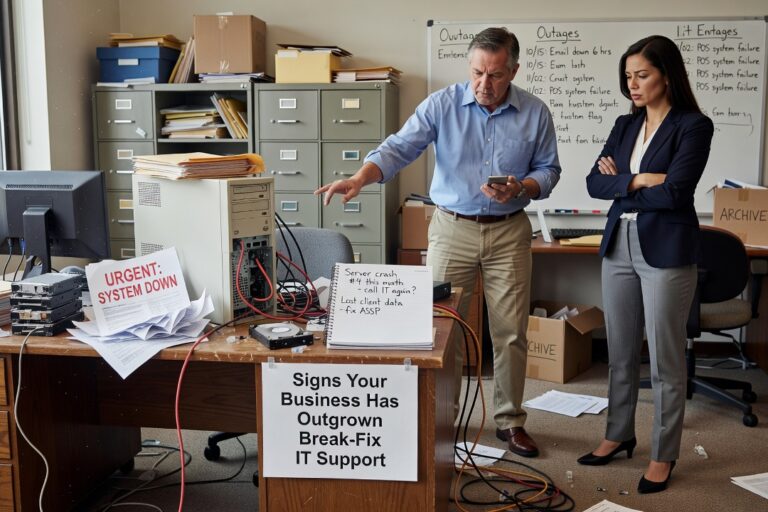 Learn the clear signs your business has outgrown break-fix IT support and how to decide when a managed IT model makes more operational sense.