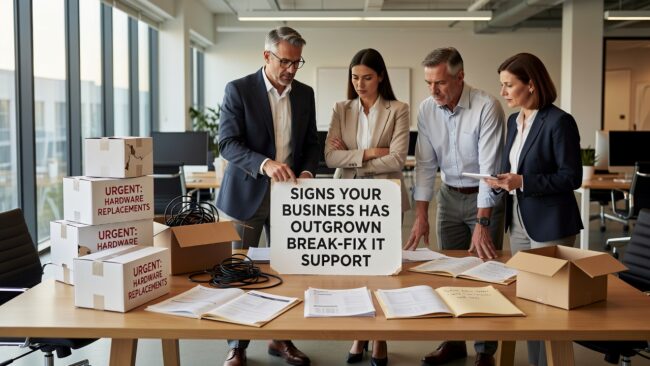 Signs Your Business Has Outgrown Break-Fix IT Support Featured Image Not sure if break-fix IT is still working for your business? Here are the clearest signs you have outgrown reactive IT support.