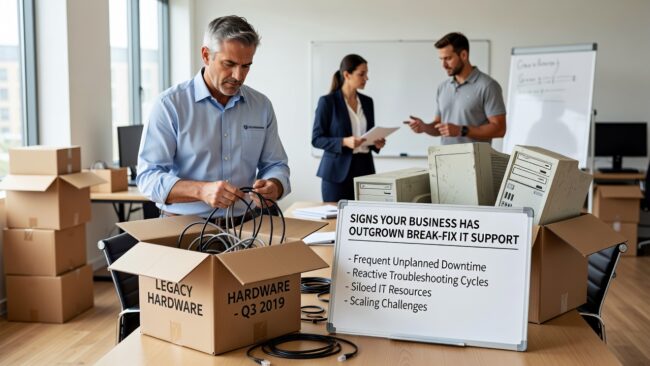 Signs Your Business Has Outgrown Break-Fix IT Support Featured Image Recurring IT problems, slow response times, no visibility into your systems — here are the signs your business has outgrown break-fix IT support.
