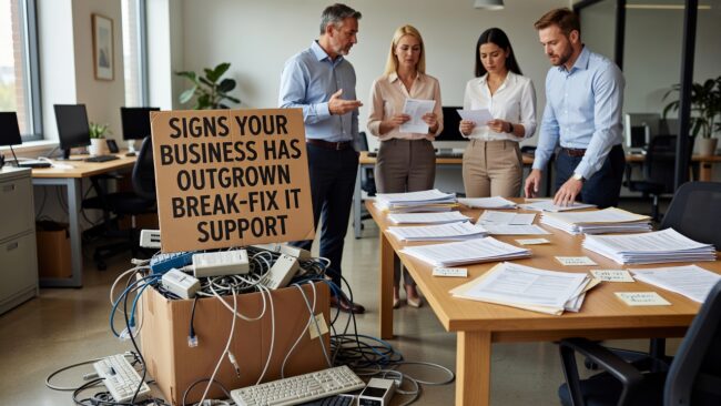 Signs Your Business Has Outgrown Break-Fix IT Support Featured Image Learn the key signs your business has outgrown break-fix IT support and what a proactive approach can do for your operations and bottom line.