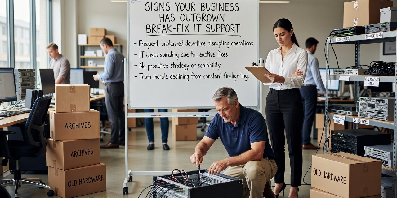 Signs Your Business Has Outgrown Break-Fix IT Support Featured Image Still using break-fix IT support? Learn the key signs your business has outgrown it and what a better support model looks like.