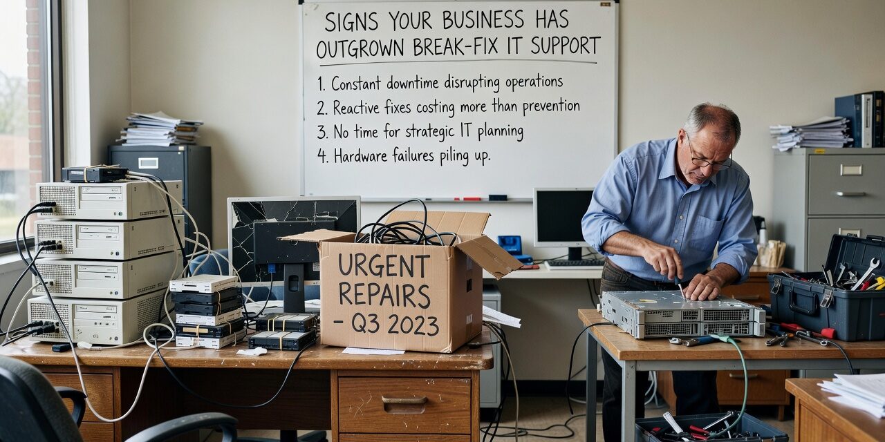 Recurring IT problems, slow response times, and zero planning are signs your business has outgrown break-fix IT support. Here's how to recognize them.