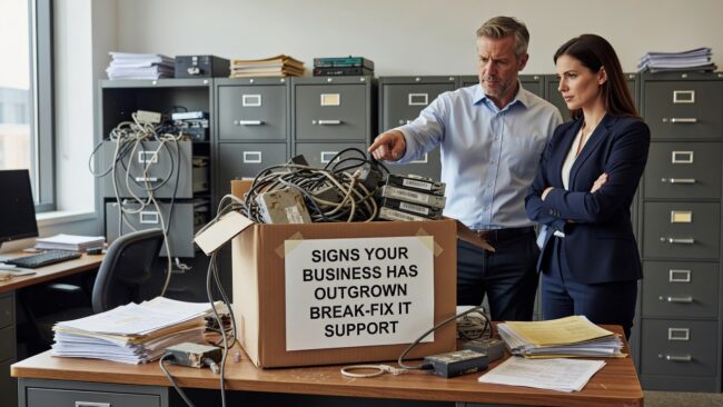 Seeing recurring IT problems, surprise costs, or no visibility into backups? These are signs your business has outgrown break-fix IT support.