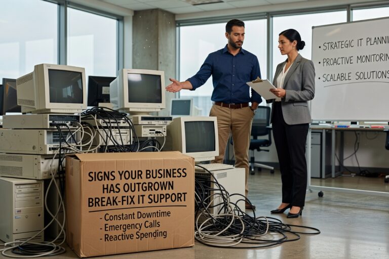 Signs Your Business Has Outgrown Break-Fix IT Support Featured Image Recurring IT problems, slow response times, and no one owning the big picture — here are the real signs your business has outgrown break-fix IT support.