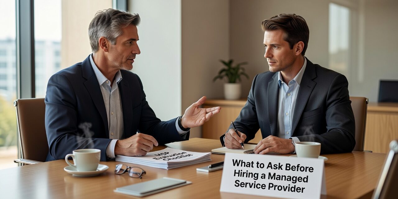 What to Ask Before Hiring a Managed Service Provider Featured Image Not sure what to ask before hiring a managed service provider? Use these practical questions to evaluate IT support, security, backup, and fit.