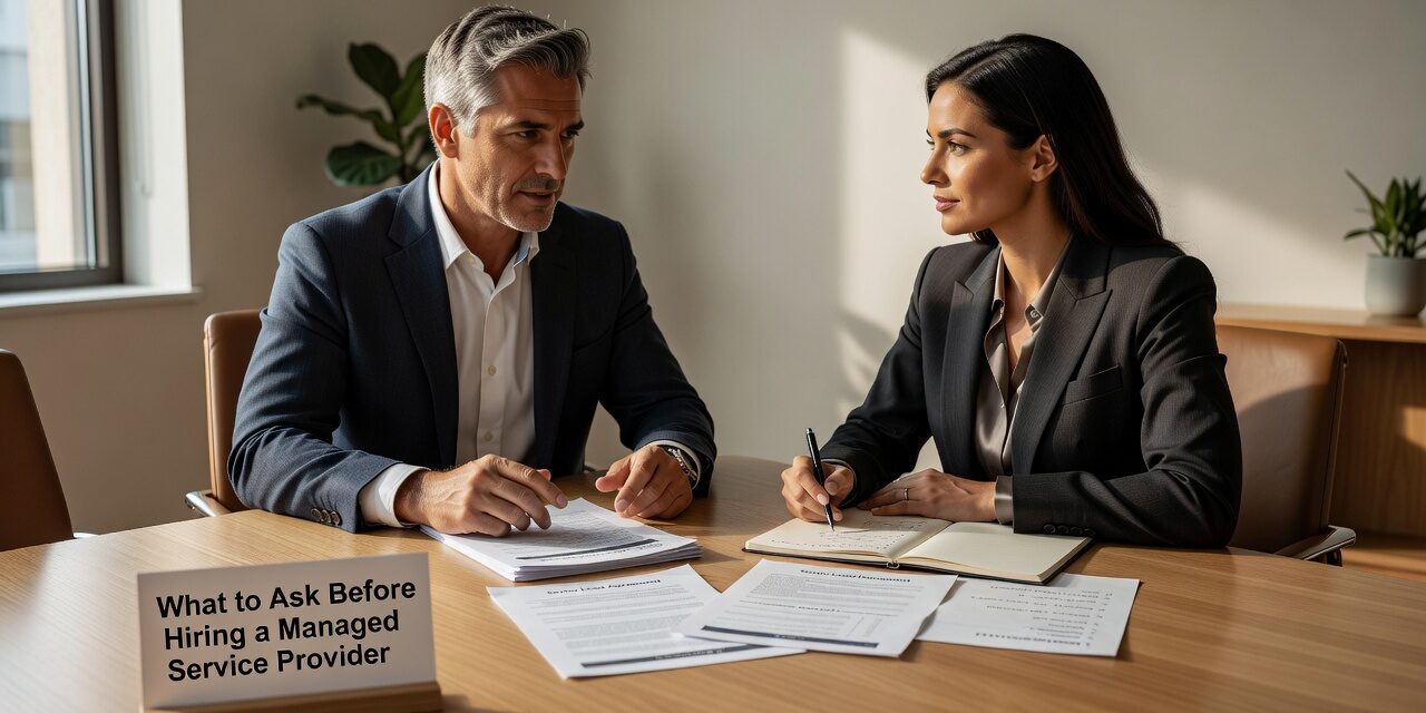 What to Ask Before Hiring a Managed Service Provider Featured Image Practical questions to ask before hiring a managed service provider—covering help desk, backups, contracts, and what's really included.