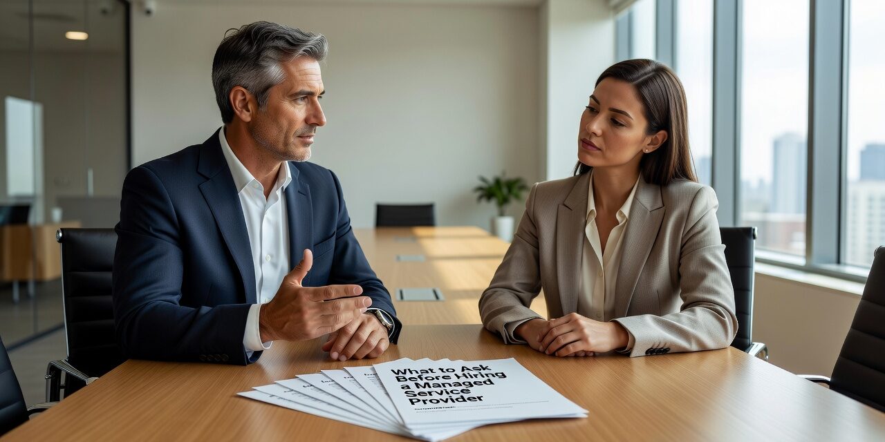 What to Ask Before Hiring a Managed Service Provider Featured Image Know what to ask before hiring a managed service provider. A practical guide for business owners evaluating IT support options and contracts.