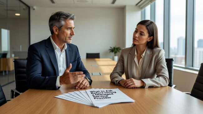 What to Ask Before Hiring a Managed Service Provider Featured Image Know what to ask before hiring a managed service provider. A practical guide for business owners evaluating IT support options and contracts.